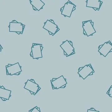 Sheet paper document line vector seamless pattern Illustrazione stock