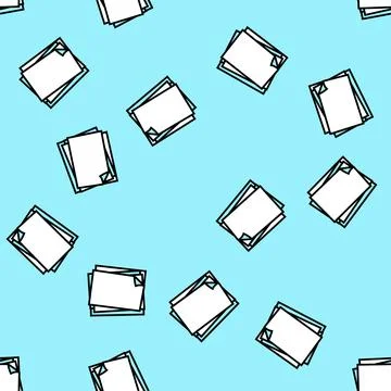 Sheet paper document vector seamless pattern Stock Illustration
