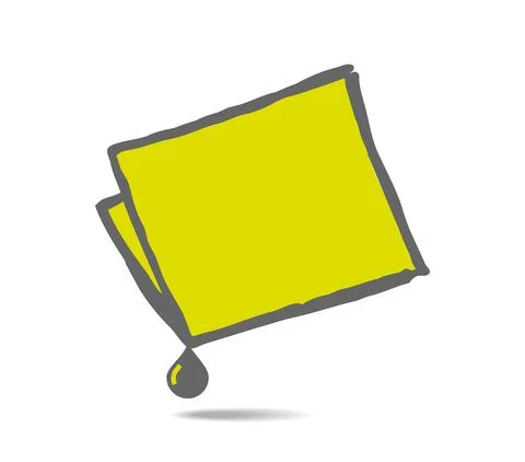 A sheet of paper folded into a leaflet. Freehand drawing Stock Illustration