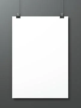 Sheet of paper on a gray background Illustrazione stock