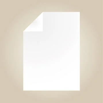 Sheet of paper on a light background drawing Stock Illustration