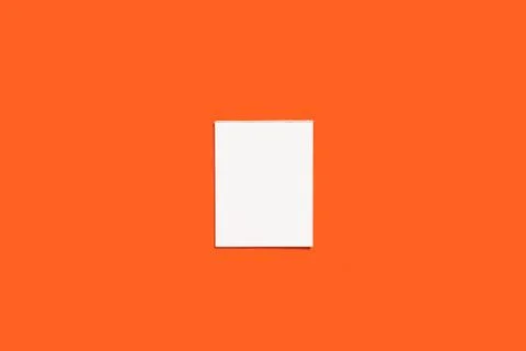 Sheet of paper note on an orange background Stock Photos