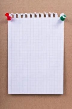 A sheet of paper from a notebook Stock Photos