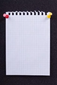 A sheet of paper from a notebook Stock Photos