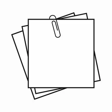 Sheet of paper for notes icon, simple style Stock Illustration