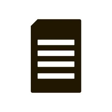 Sheet of paper with notes Icon on white background. Trendy flat style for Иллюстрация