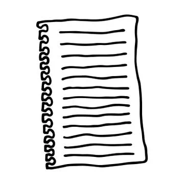 Sheet of paper. Outlined Stock Illustration