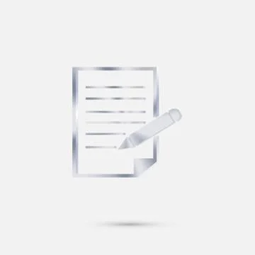 Sheet of paper with pen Stock Illustration