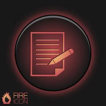 Sheet of paper with pen Stock Illustration