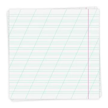 Sheet of paper in a slanting line, vector illustration. Illustrazione stock