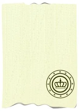Sheet of paper with a stamp. Stock Illustration