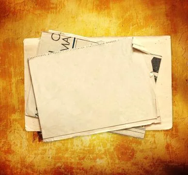 Sheet paper on stucco wall Stock Illustration