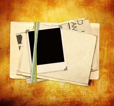 Sheet paper on stucco wall Stock Illustration