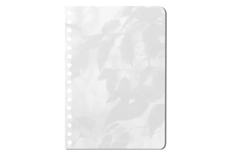 Sheet of paper on a transparent background with a shadow of tree leaves 写真素材