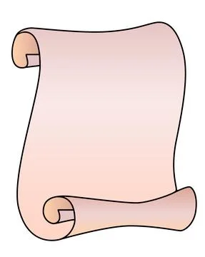 Sheet of paper, Unfolded scroll - vector full color picture with copy space. Pap Stock Illustration