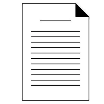 Sheet of paper vector icon illustration Stock Illustration
