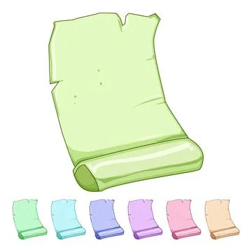 Sheet papyrus parchment cartoon vector graphic Illustrazione stock