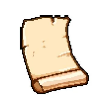 Sheet papyrus parchment pixel art vector illustration Stock Illustration