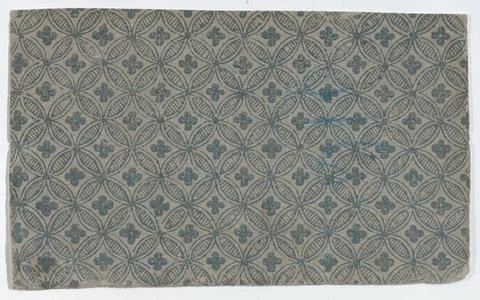 Sheet with pattern of overlapping circles with clover shapes 19th century A.. 写真素材
