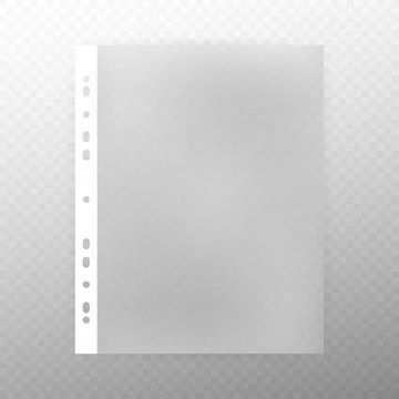 Sheet plastic protector, clear folder file. Stockillustratie