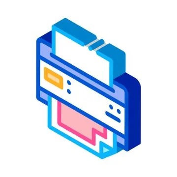 Sheet printed by printer icon vector illustration Illustrazione stock