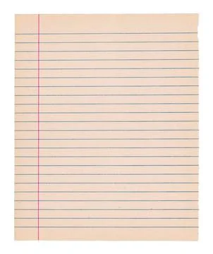 Sheet from a school notebook in a ruler. Notebook texture Stock Photos