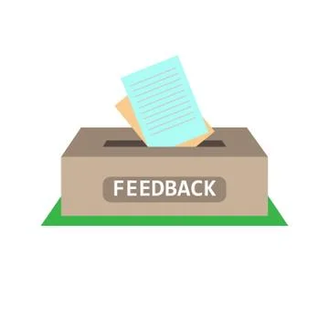 Sheet Sheet inserted into the ballot box for feedback Stock Illustration