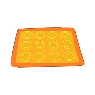 Sheet silicone baking mat cartoon vector illustration Stock Illustration