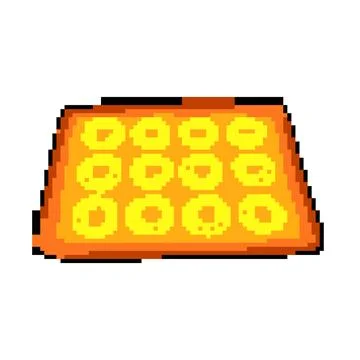 Sheet silicone baking mat pixel art vector illustration Illustrazione stock