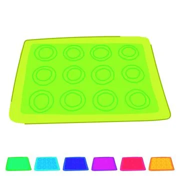 Sheet silicone baking mat vector cartoon graphic Stock Illustration