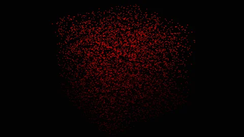 Sheet Square of Dots Drawing Cube Layers Video stock 143906594