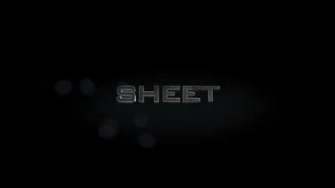 Sheet title metal text on black alpha channel background Stock Footage 295909033