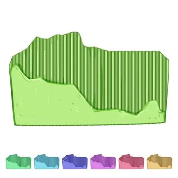 Sheet torn cardboard cartoon vector graphic Stock Illustration