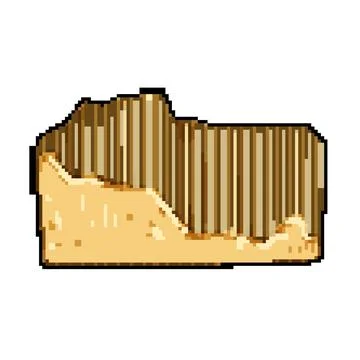 Sheet torn cardboard pixel art vector illustration Stock Illustration