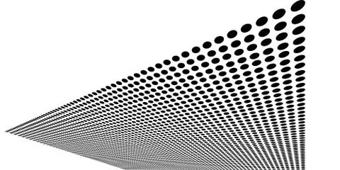 Sheet of Warped Black Circles Stock Illustration