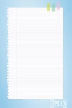 Sheet of white paper 库存插图