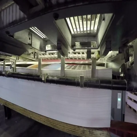 Sheetfed offset printing mashine Stock Footage 69708373