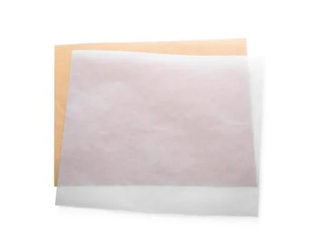 Sheets of baking paper on white background, top view Stock Photos