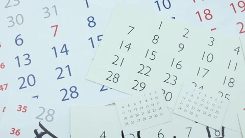 Sheets of calendars Stock Footage 86723187