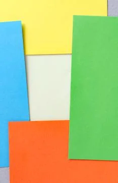 Sheets of colored paper Stock Photos