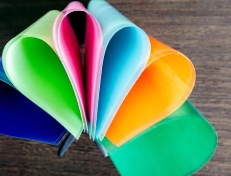 Sheets of colored paper Stock Photos
