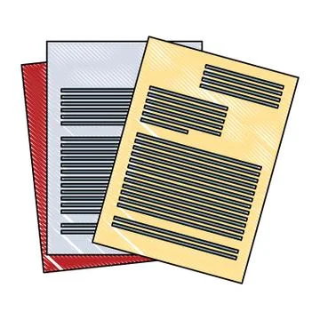 Sheets documents isolated scribble Stockillustratie