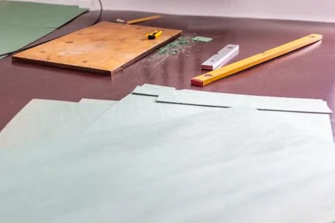 Sheets environmentally friendly underfloor Stock Photos