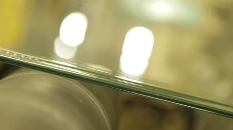 Sheets Of Glass Panels Cut To Size Stock Footage 62843021