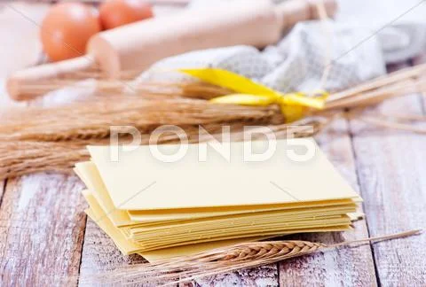 Sheets for lasagna Stock Photos