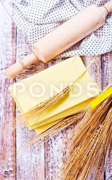 Sheets for lasagna Stock Photos