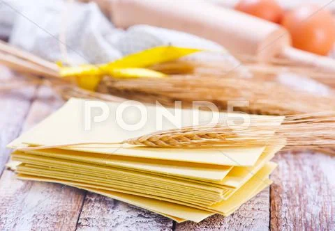 Sheets for lasagna Stock Photos