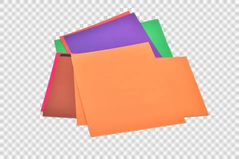 Sheets of multi-colored cardboard. Stock Photos
