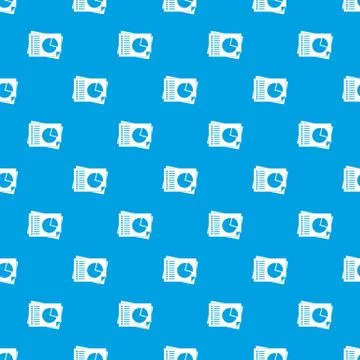 Sheets of paper with charts pattern seamless blue Illustrazione stock
