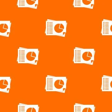 Sheets of paper with charts pattern seamless Illustrazione stock